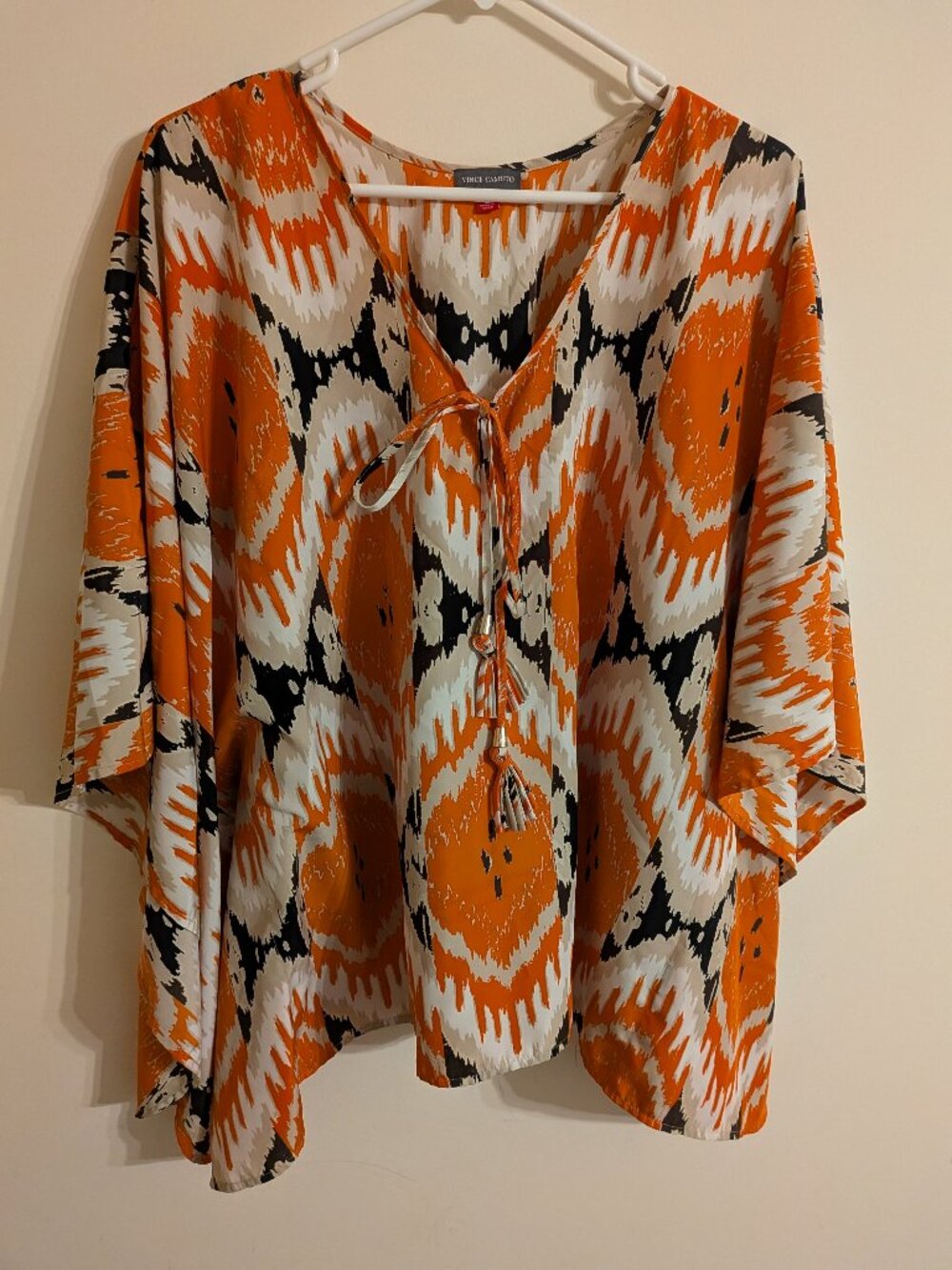 Vince Camuto Orange and Brown Top